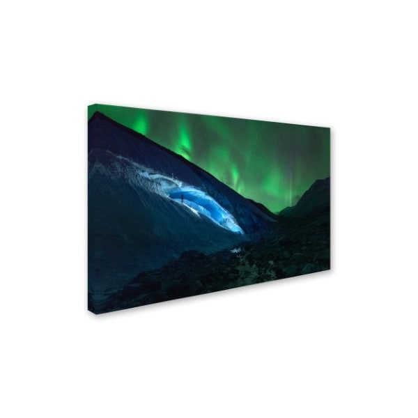 Javier De La 'Athabasca Ice Burning' Canvas Art,16x24